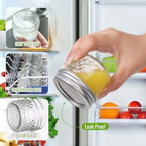 40 Pack Mason Jars Set for Canning Home Use