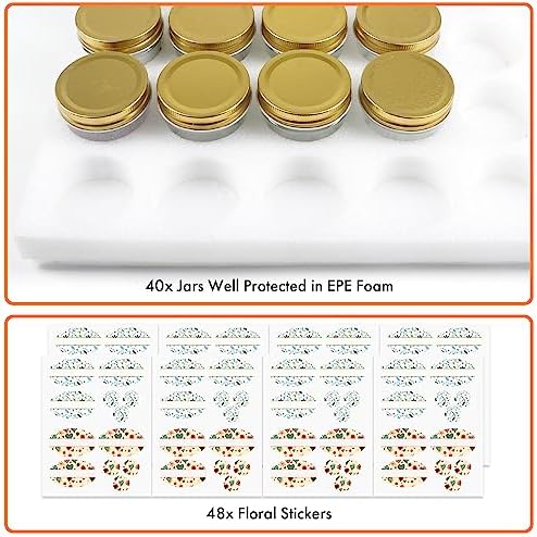 4 oz Mason Jars with Lids 40Pack