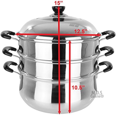 3 Tier Stainless Steel Steamer Pot Eco-Friendly
