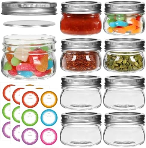 AuroTrends 4 oz Mason Jars with Lids