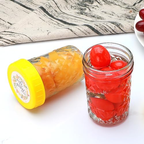 Premium 16-Piece Glass Mason Jars Set