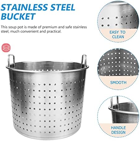 Hemoton Stainless Steel Seafood Steamer Basket for Kitchen