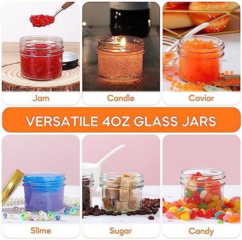 4 oz Mason Jars with Lids 40Pack