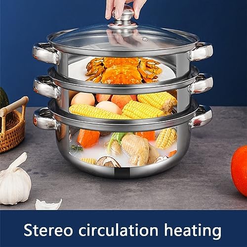 30-Quart steam pot with Lid for Cooking