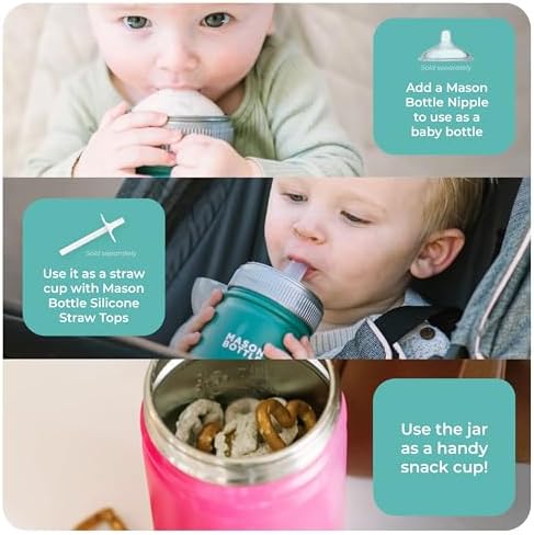Mason Bottle 16oz - Safe for Kids BPA-Free