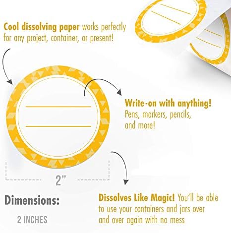 Mess Dissolvable Mason Jar Labels