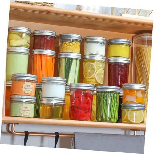 Luxshiny 8-Piece 250ml Plastic Jars with Aluminum Lids
