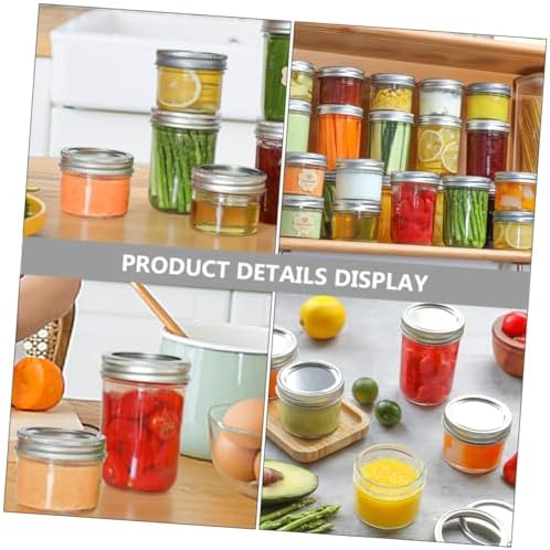 Luxshiny 8-Piece 250ml Plastic Jars with Aluminum Lids