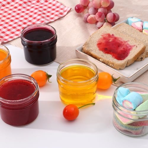 STARSIDE 4 oz Glass Mason Jars with 40 Pack Golden Separable Lids