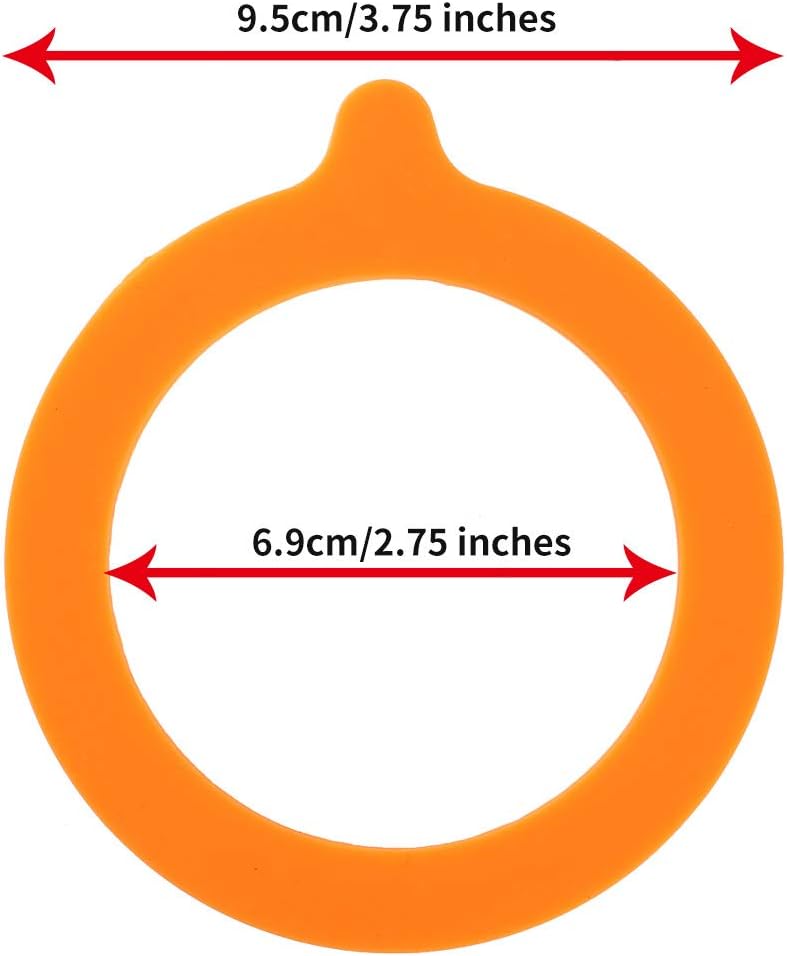 FEESHOW 10-Piece Silicone Gasket Set for Canning Jars