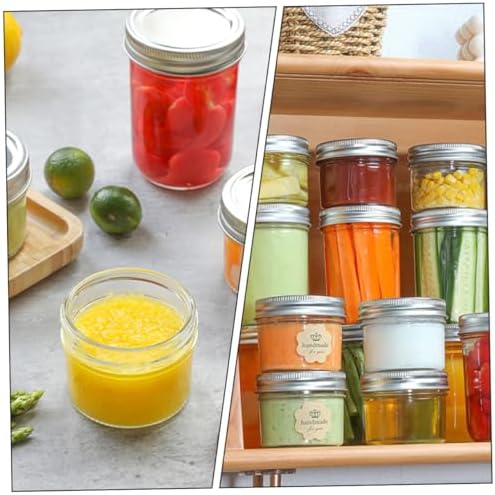 MAGICLULU transparent plastic jars with aluminum lids