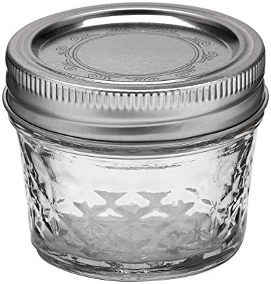 Ball Wide Mouth Quilted Crystal Jelly Jar 4-Ounce Pack of 6