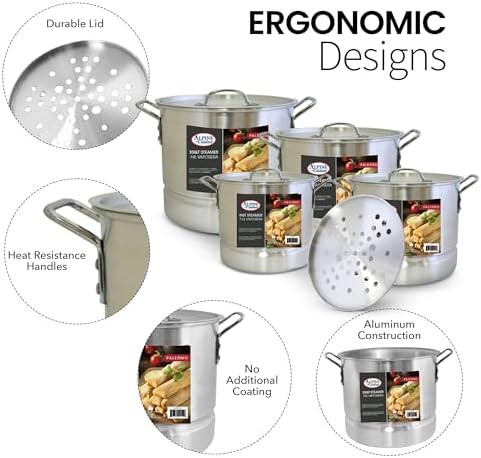 Ready to Steam Aluminum Stock Pot Set by Alpine Cuisine