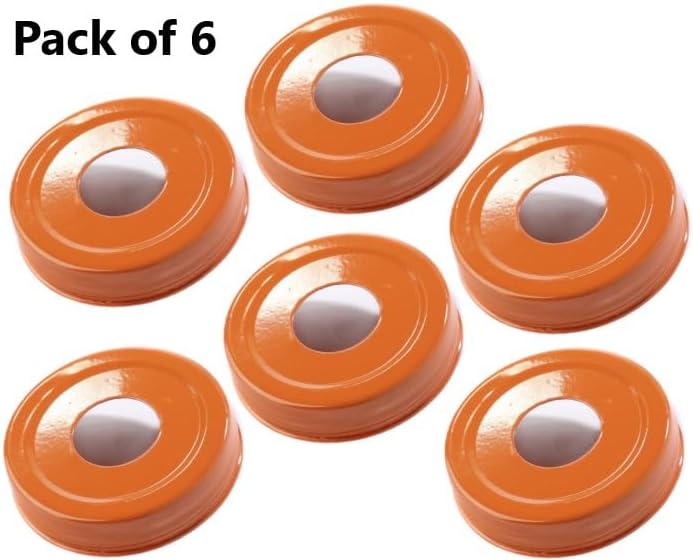 Pumpkin Orange Small Mouth Canning Jar lids
