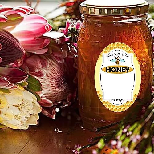 Trendsslabels Pure Natural Honey Jar Labels 2x3 inch
