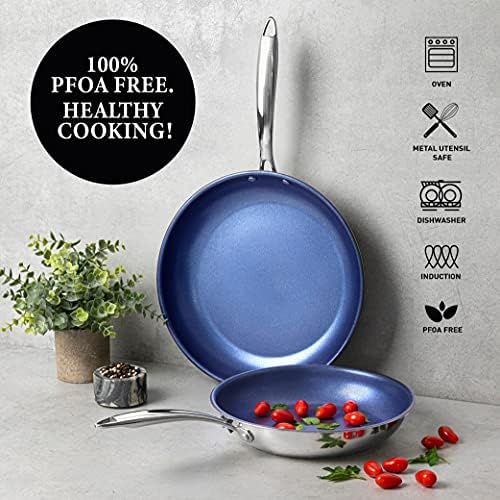 Granitestone 5-Piece Nonstick Cookware Set with Tempered Glass Lids