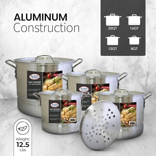 Ready to Steam Aluminum Stock Pot Set by Alpine Cuisine