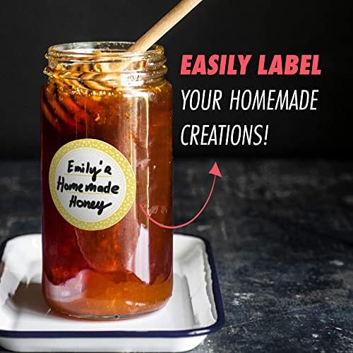 MESS Mustard 2 Dissolvable Canning Labels 200 Piece Set