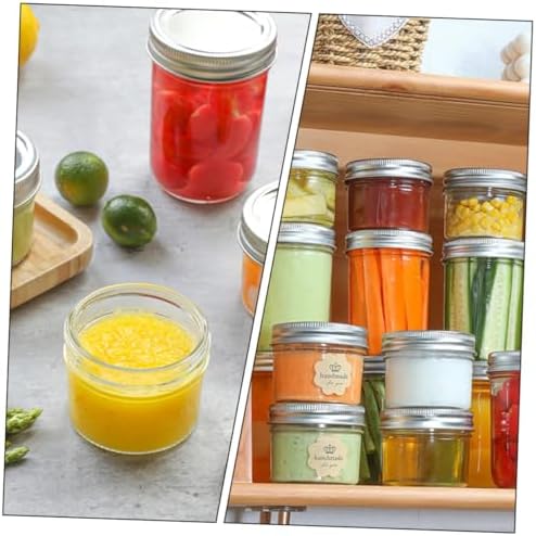 Luxshiny 8-Piece 250ml Plastic Jars with Aluminum Lids