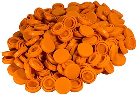 100 Pack Round Glass Jars with Silicone Lids - Orange