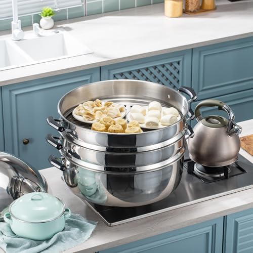 LetFeng Slotless Steam Basket for Cooking Durable Multipurpose
