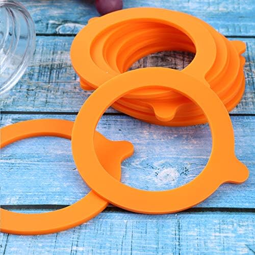 FEESHOW 10-Piece Silicone Gasket Set for Canning Jars