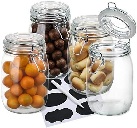 Premium 4-Pack Mason Jars Set