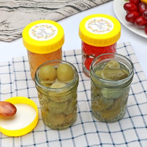 Premium 16-Piece Glass Mason Jars Set