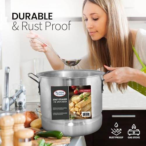 Ready to Steam Aluminum Stock Pot Set by Alpine Cuisine