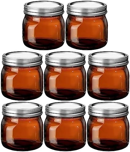 Bokon 8-Piece Glass Mason Jars