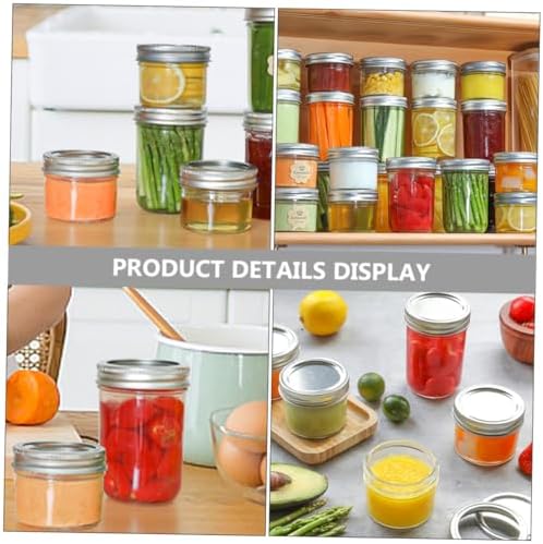 Transparent Mason Jars for Easy Storage
