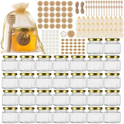 Elegant Honey Jar for Baby Showers Weddings or Home Use