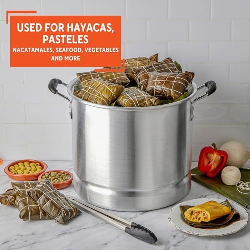 Versatile 20-Quart Steamer with Glass Lid