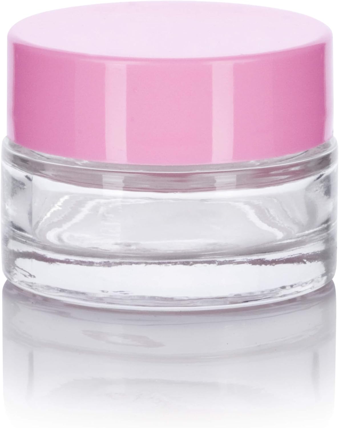JUVITUS Clear Glass Balm Jars 025 oz 24 Pack