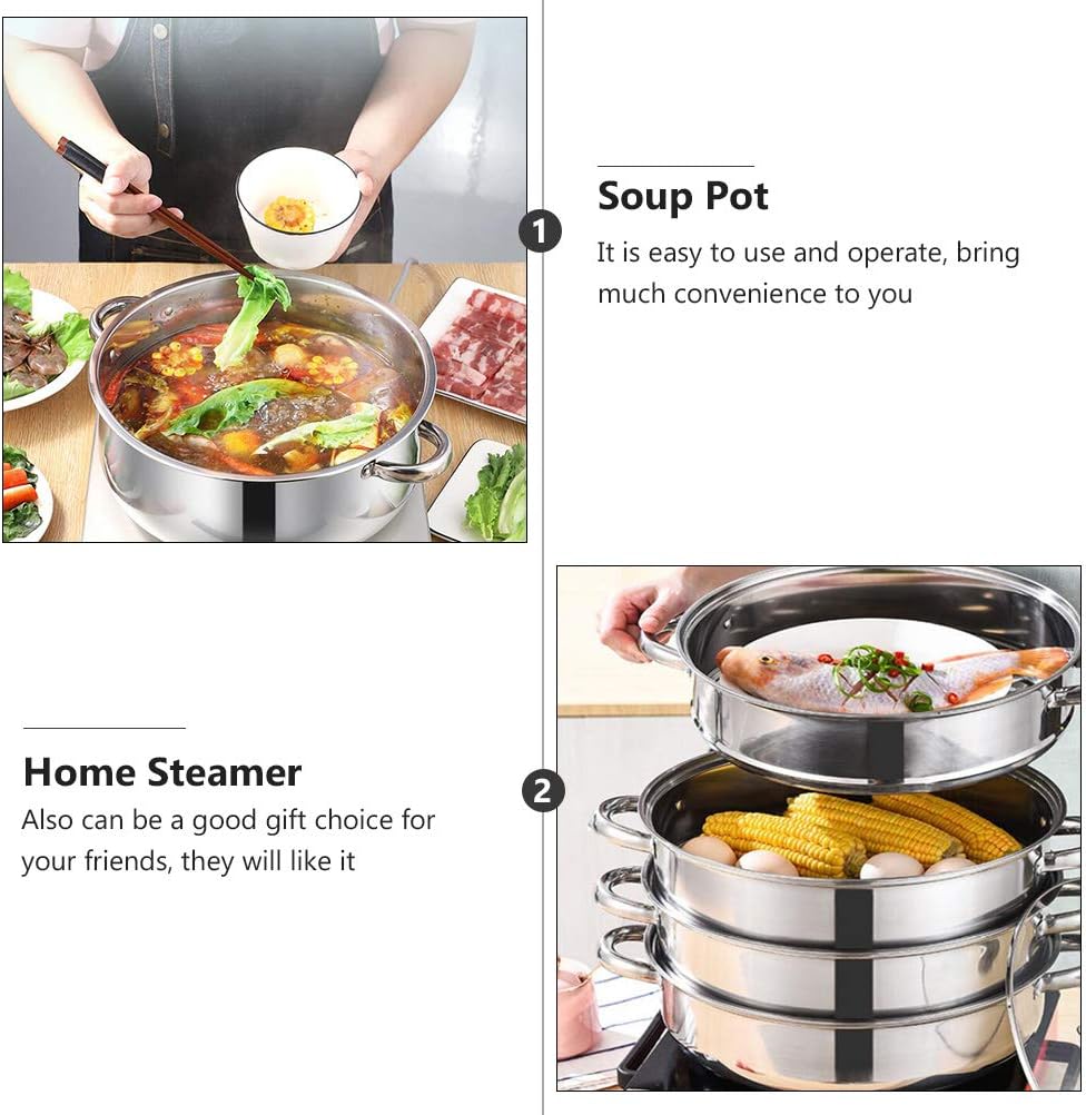 BESTonZON Stainless Steel Steamer Pot