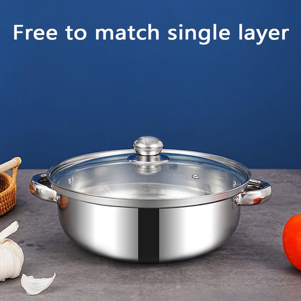 30-Quart steam pot with Lid for Cooking