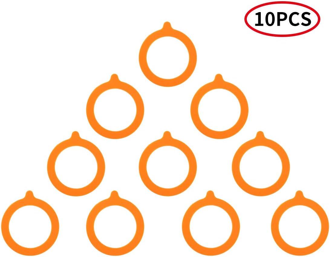 FEESHOW 10-Piece Silicone Gasket Set for Canning Jars