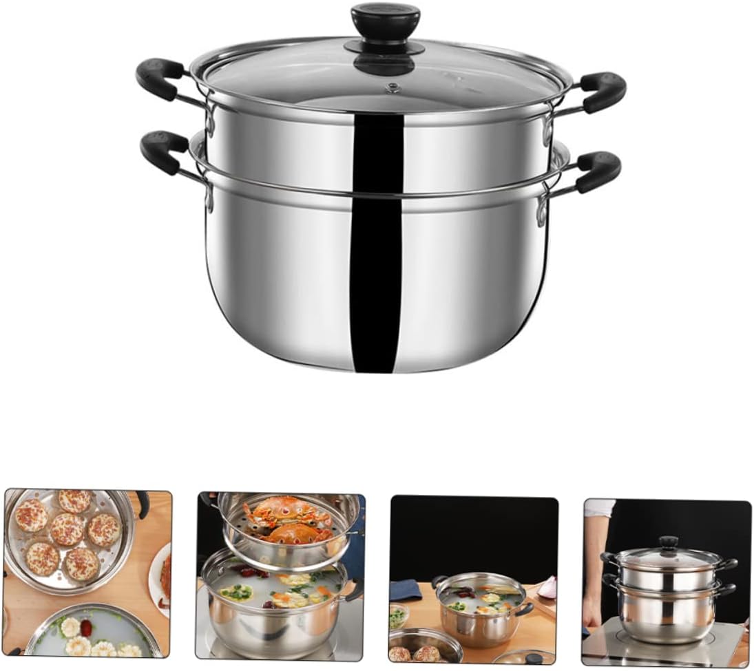Stainless Steel Steam Cooker 20cm Multi-Purpose pot