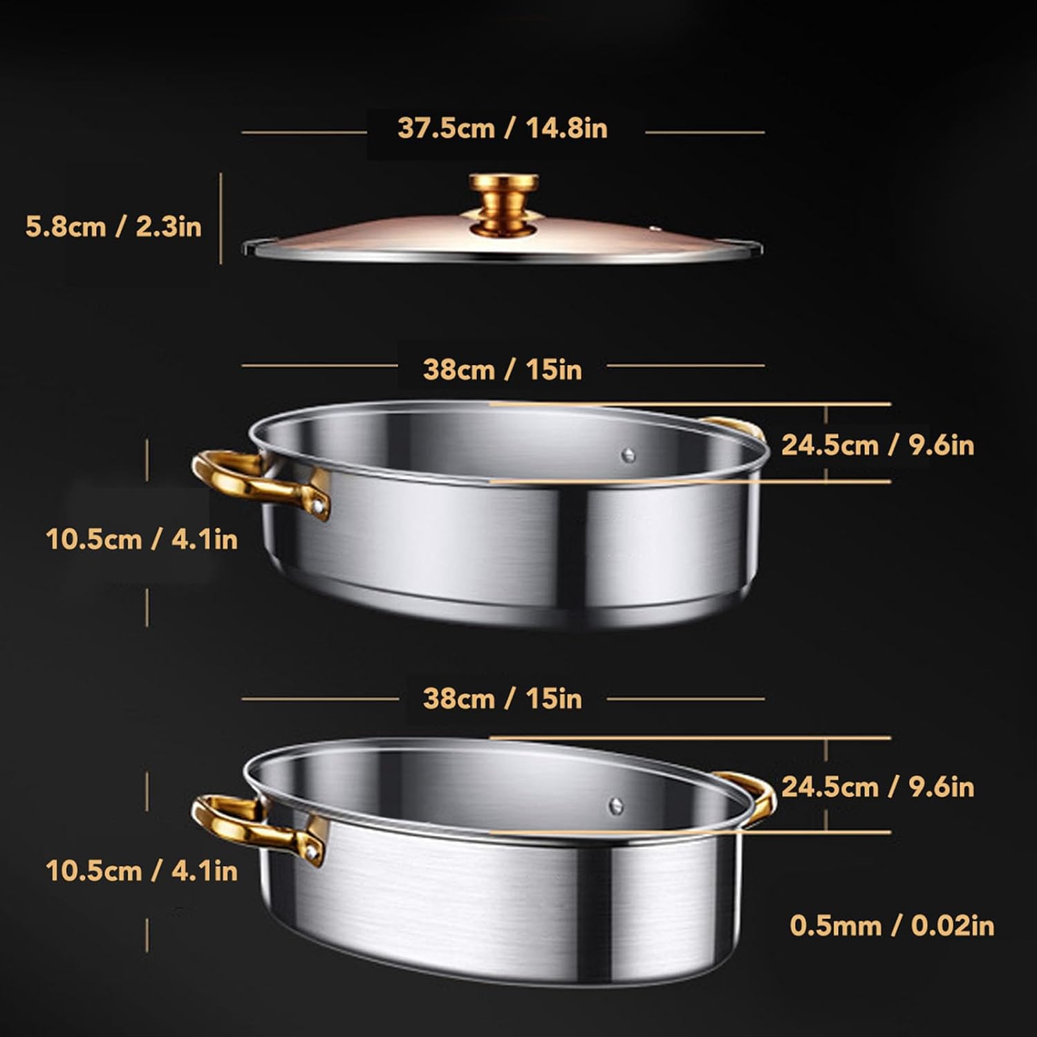 8Qt Stainless Steel Fish Steamer