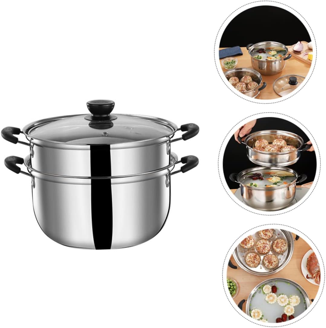 Stainless Steel Steam Cooker 20cm Multi-Purpose pot