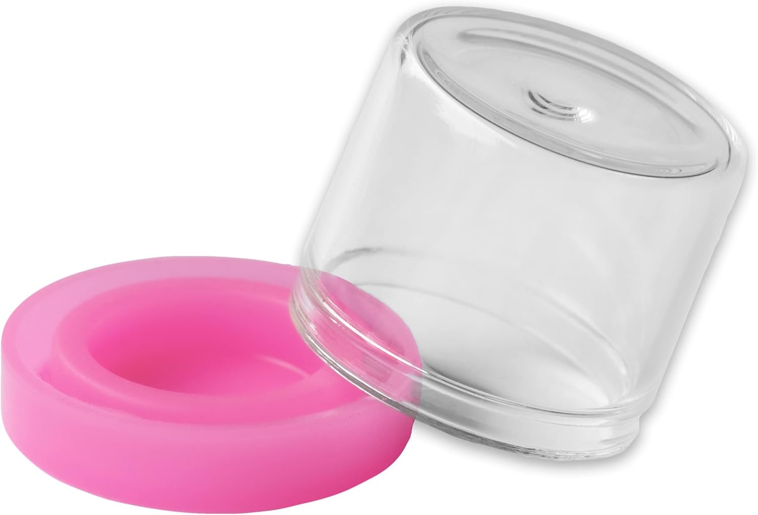 100-Piece Set of 6ml Round Glass Jars with Silicone Lids