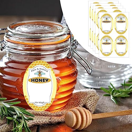 Trendsslabels Pure Natural Honey Jar Labels 2x3 inch
