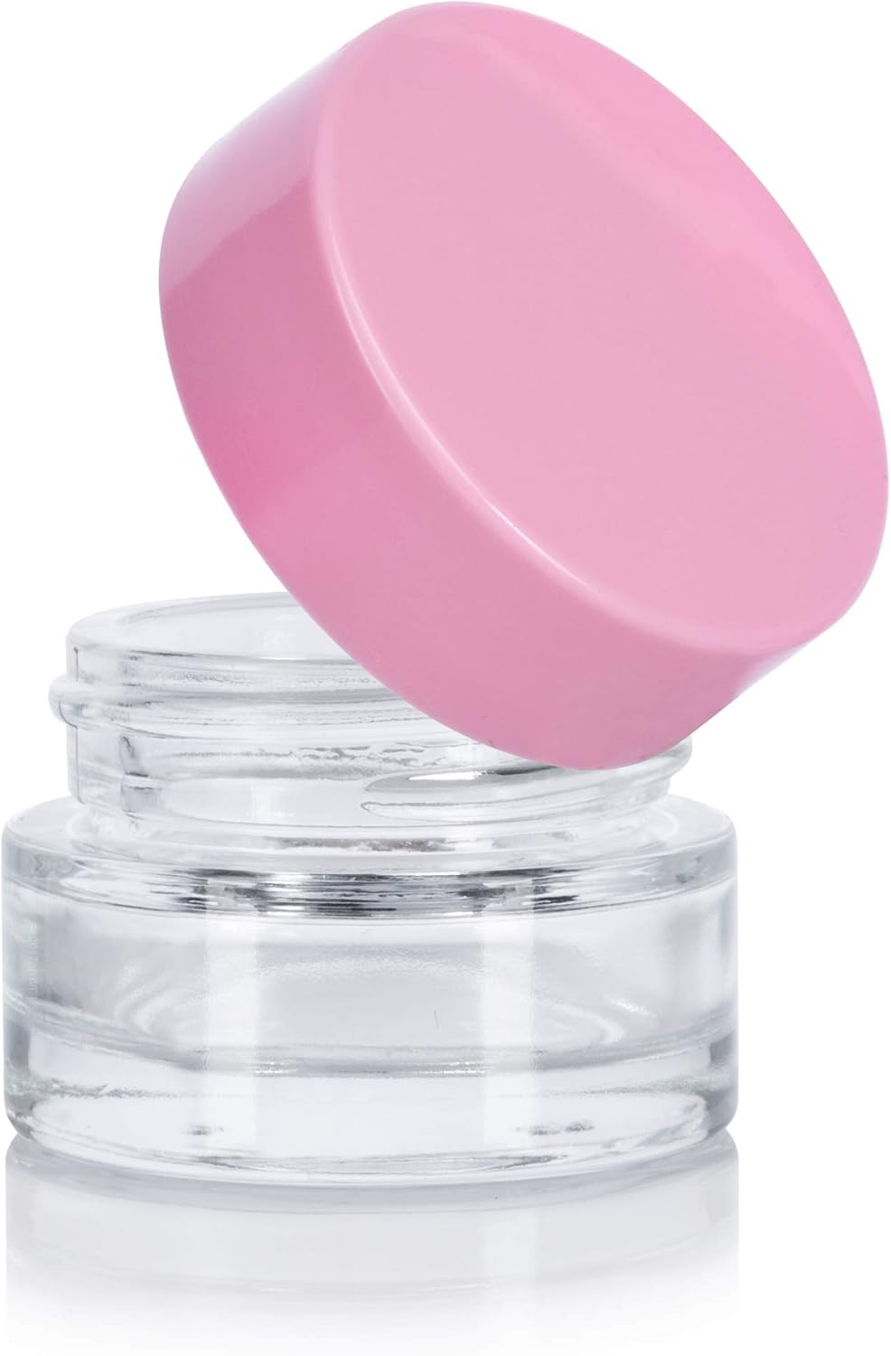 JUVITUS Clear Glass Balm Jars 025 oz 24 Pack