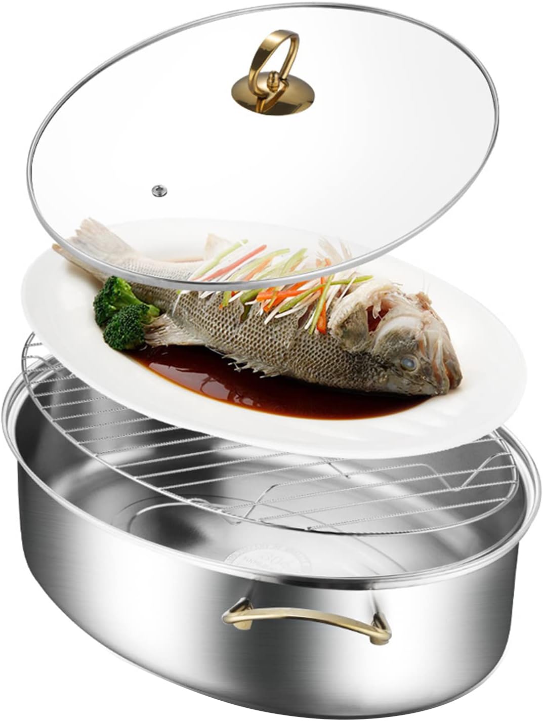 Stainless Steel Fish Steamer for Cooking P