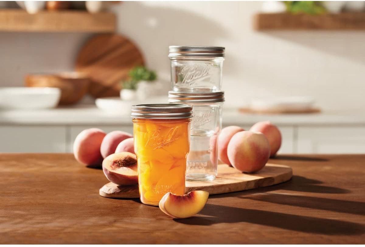 Ball Nesting Mason Jars Pint Size Wide Mouth Set of 4