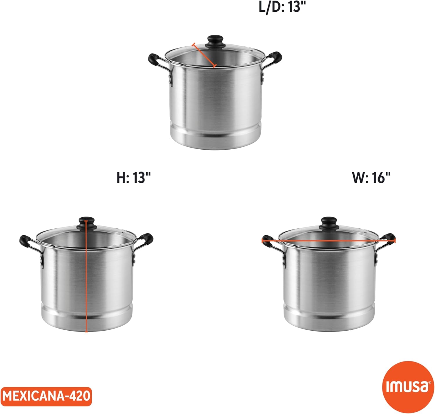 Versatile 20-Quart Steamer with Glass Lid