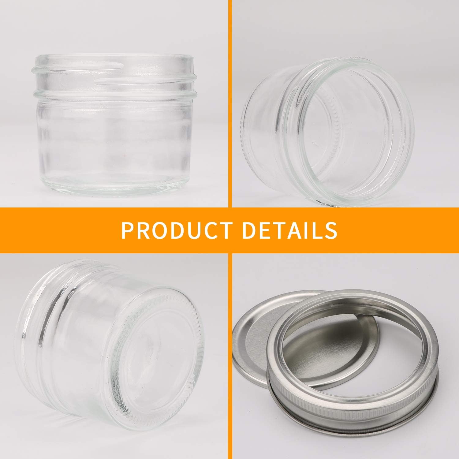 4oz Mason Jars Set Canning Jars for Honey Jam