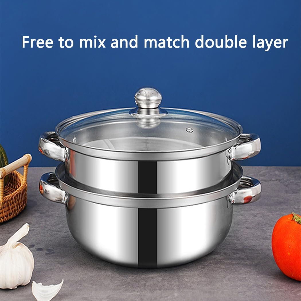 30-Quart steam pot with Lid for Cooking