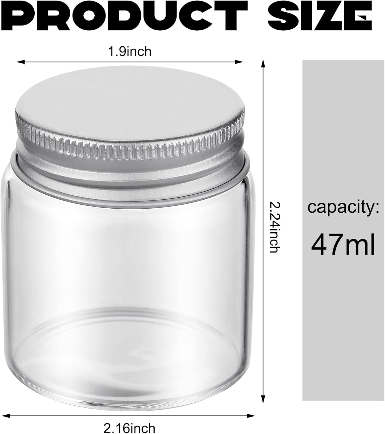 Eaasty Mini Mason Jars with Lids