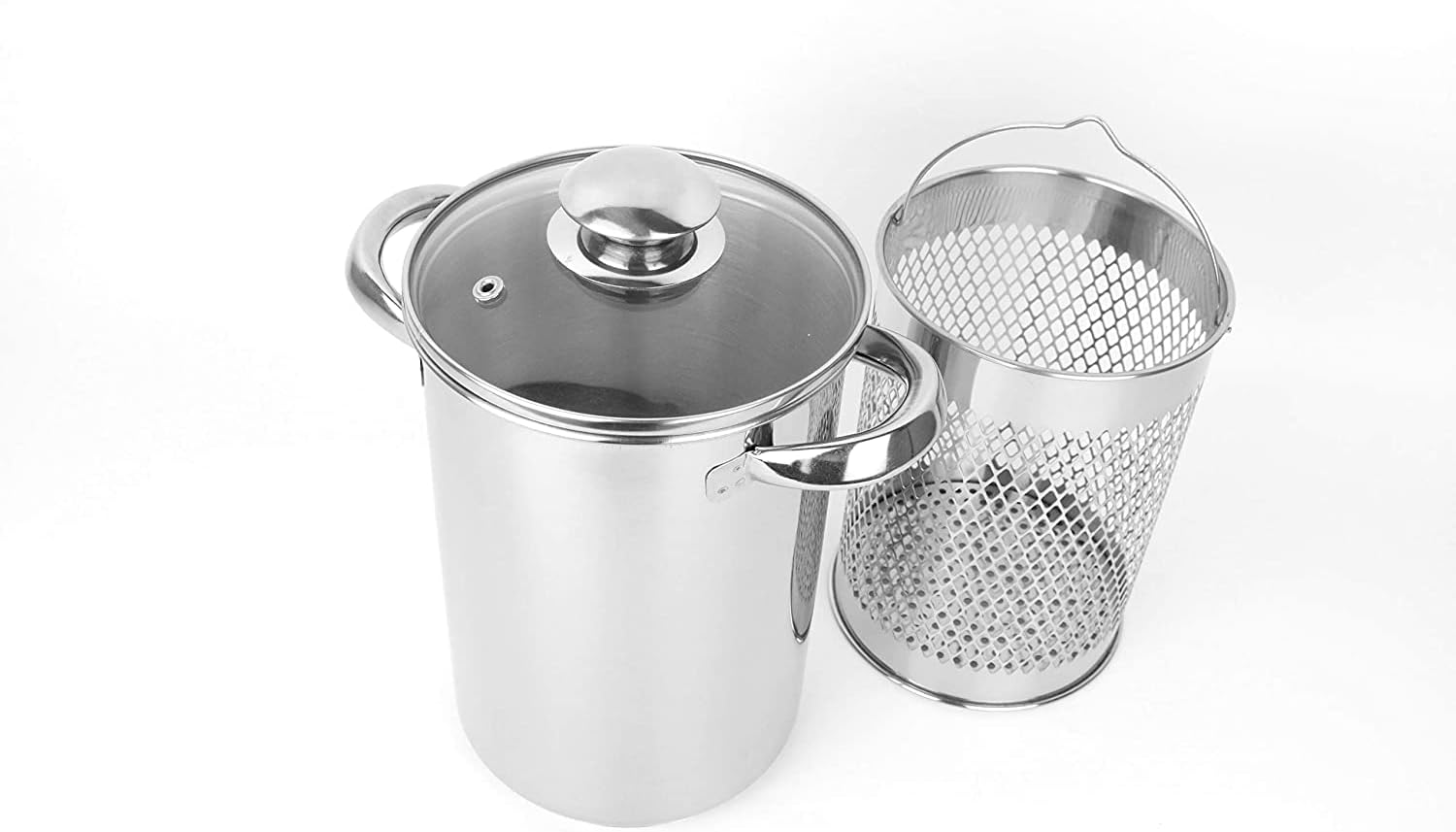 Asparagus Steamer Pot Premium Stainless Steel with Glass Lid